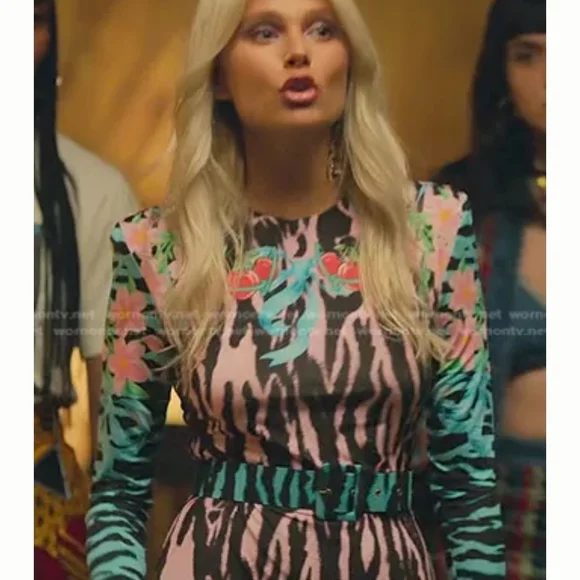 Desigual Multicolor Floral Print Dress - Black, Yellow, Pink, Blue, Green - Picture 2 of 6